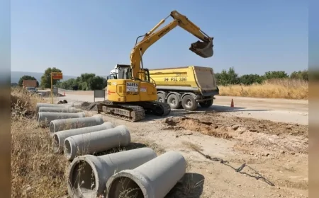 Bursa Büyükşehir Belediyesi Nilüfer’in 6 mahallesinde 7 bin 600 metrelik altyapı çalışmasında sona yaklaştı
