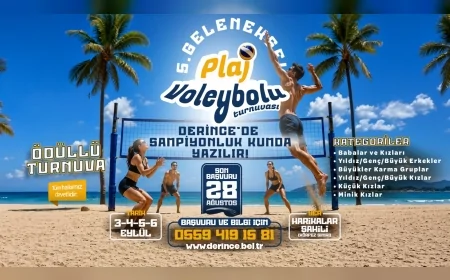 Derince’de Geleneksel Plaj Voleybolu Turnuvası İçin Kayıtlar Başladı, Şampiyonluk Mücadelesi Harikalar Sahili’nde Yaşanacak