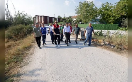 Muğla Büyükşehir Belediyesi Genel Sekreteri Tayfun Yılmaz Milas ve Yatağan’daki yatırımları yerinde inceledi