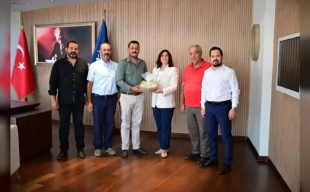 Aydın Büyükşehir Belediye Başkanı Özlem Çerçioğlu’na Germencik Ziraat Odası yönetiminden ziyaret