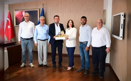 Aydın Büyükşehir Belediye Başkanı Özlem Çerçioğlu’na Koçarlı Ziraat Odası yönetiminden ziyaret