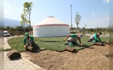 İnegöl DOSTUM Kamp Merkezi 104 kişilik konaklama kapasitesi ve spor alanlarıyla büyüyor
