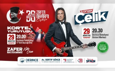 Derince’de 30 Ağustos Zafer Bayramı coşkusu Çelik konseriyle taçlanacak
