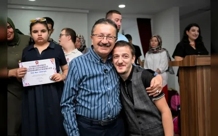 Altındağ Engelsiz Yaşam Merkezi’nde yaz dönemi tamamlandı, öğrencilere sertifikaları Başkan Tiryaki verdi