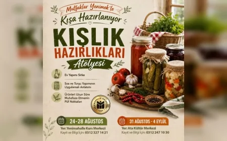 Yenimahalle Belediyesi “Kışlık Hazırlıkları Atölyesi” ile vatandaşlara sirke, sos ve turşu yapımını öğretecek