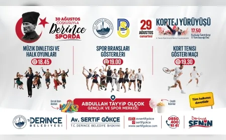 Derince’de 30 Ağustos Zafer Bayramı’nın 104. yılı spor ve kortej etkinlikleriyle kutlanacak