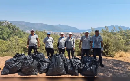 Marmaris’te seyir noktaları temizlendi, yangın riskine karşı duyarlılık çağrısı yapıldı