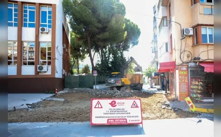 Efeler Belediyesi Aydın Adliyesi Yanındaki 1. Sokak’ta Yol Yenileme Çalışması Başlattı