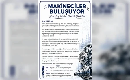 Makineciler İzmir’de Sektörün Sorunları ve Gelecek Beklentileri İçin Bir Araya Gelecek