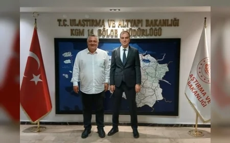 Yalova Belediye Başkanı Mehmet Gürel, Karayolları 14. Bölge Müdürü Yusuf Güneş ile ulaşım çalışmalarını değerlendirdi