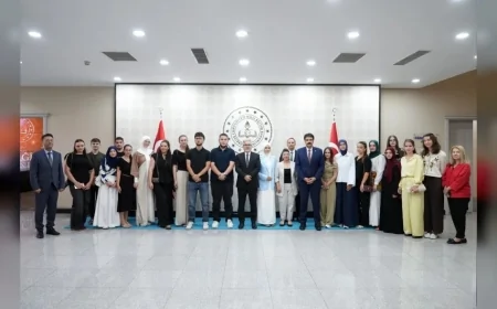 Millî Eğitim Bakan Yardımcısı Yelkenci, Novi Pazar Türk Kültür Merkezi öğrencilerini Bakanlıkta ağırladı