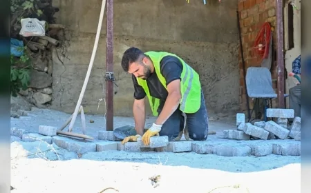 Bursa Büyükşehir Belediyesi Müşküle’de 8 bin 500 metrelik altyapının ardından üstyapı çalışmalarını başlattı