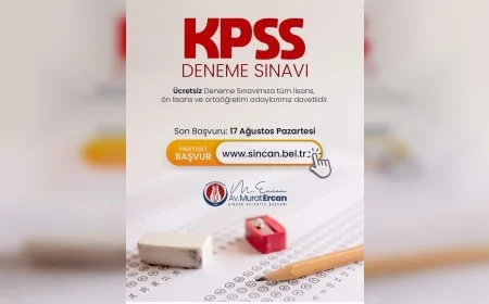 Sincan Belediyesinden KPSS adaylarına ücretsiz deneme sınavı fırsatı, son başvuru 17 Ağustos