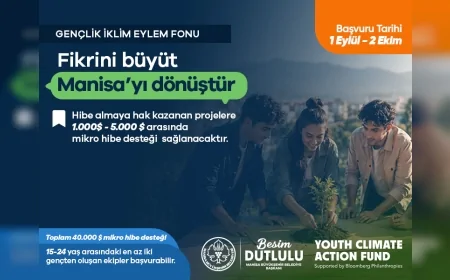 Manisa Büyükşehir Belediyesi Gençlerin Çevre Projelerine 50 Bin Dolarlık Uluslararası Hibe Sağlayacak