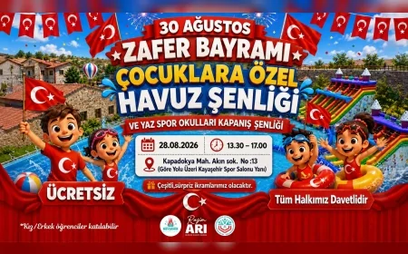 Nevşehir’de 30 Ağustos Zafer Bayramı öncesi çocuklar için ücretsiz Dev Havuz Şenliği düzenlenecek