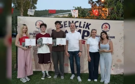Denizli Büyükşehir Belediyesi’nin Cankurtaran Yaz Gençlik Kampı 7 dönemin ardından sertifika töreniyle sona erdi