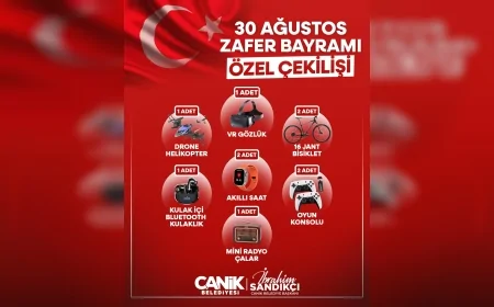 Canik Belediyesi 30 Ağustos Zafer Bayramı’na özel çekilişle vatandaşları hediyelerle buluşturuyor