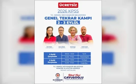 Denizli Büyükşehir Belediyesi KPSS adayları için ücretsiz genel tekrar kampı düzenliyor