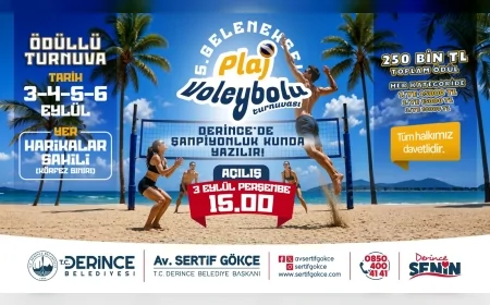 Derince’de Plaj Voleybolu Heyecanı Harikalar Sahili’nde 3 Eylül’de Başlıyor