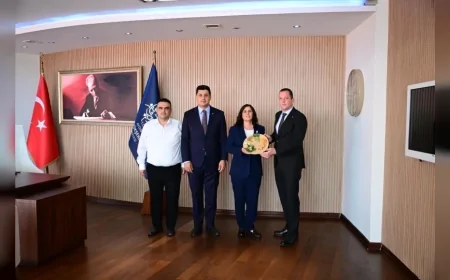 Aydın Sanayi Odası, Ege Kuru Meyve İhracatçıları Birliği ve Nazilli Ticaret Borsası’ndan Başkan Çerçioğlu’na ziyaret