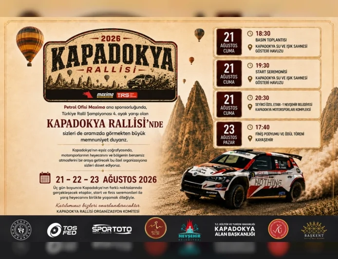 Kapadokya Rallisi 21 Ağustos’ta Nevşehir’de Toprak Zeminde Start Alacak