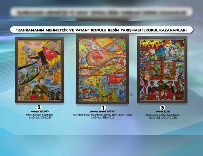 Millî Eğitim ve Millî Savunma Bakanlıklarının “Kahramanım Mehmetçik ve Vatan” yarışmasında kazananlar belli oldu