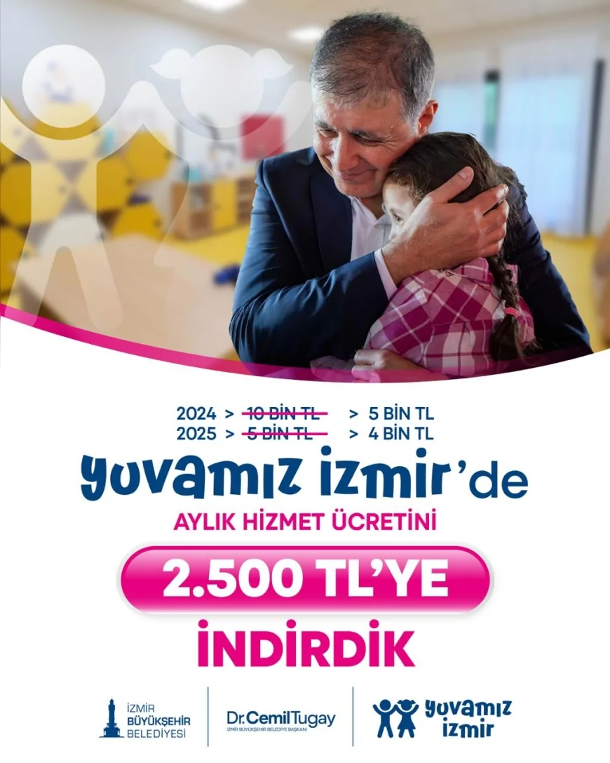 İzmir Büyükşehir Belediye Başkanı Dr. Cemil Tugay: “Yuvamız İzmir’de aylık hizmet ücretini 2 bin 500 liraya düşürdük”