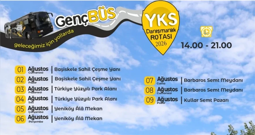 Başiskele Belediyesi YKS tercih döneminde GençBÜS ile ücretsiz danışmanlık hizmetini ilçe genelinde öğrencilerle buluşturuyor