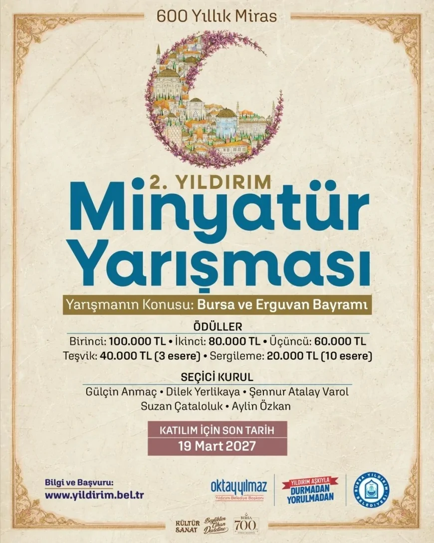 Bursa’nın 600 Yıllık Erguvan Bayramı Mirası Minyatür Sanatıyla Gelecek Kuşaklara Taşınacak