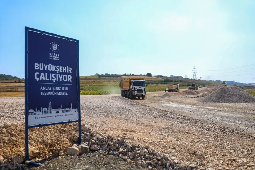 Bursa Büyükşehir Belediyesi, Görükle ile İrfaniye arasında alternatif ulaşım sağlayacak yeni yolu yapıyor