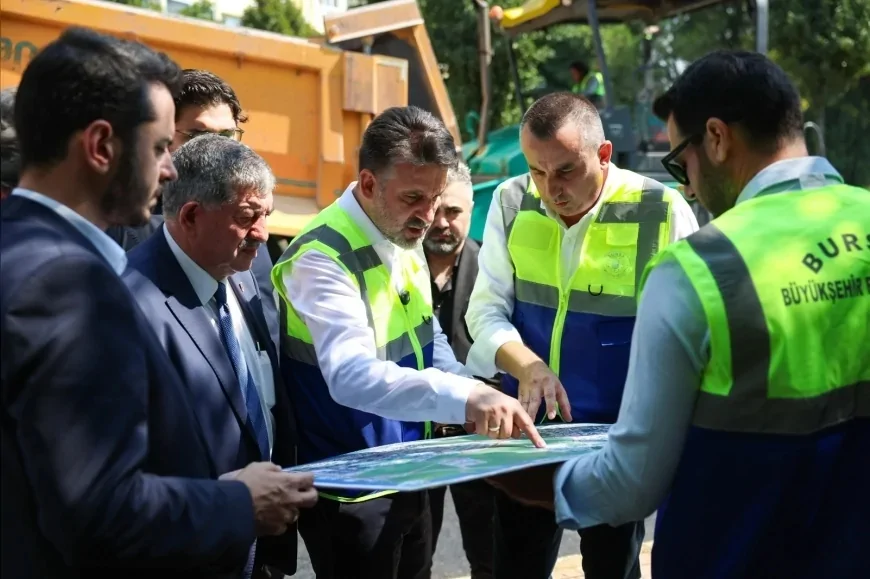 Bursa Büyükşehir Belediyesi Panayır’da 2,3 kilometrelik güzergahta altyapı ve yolları yeniliyor