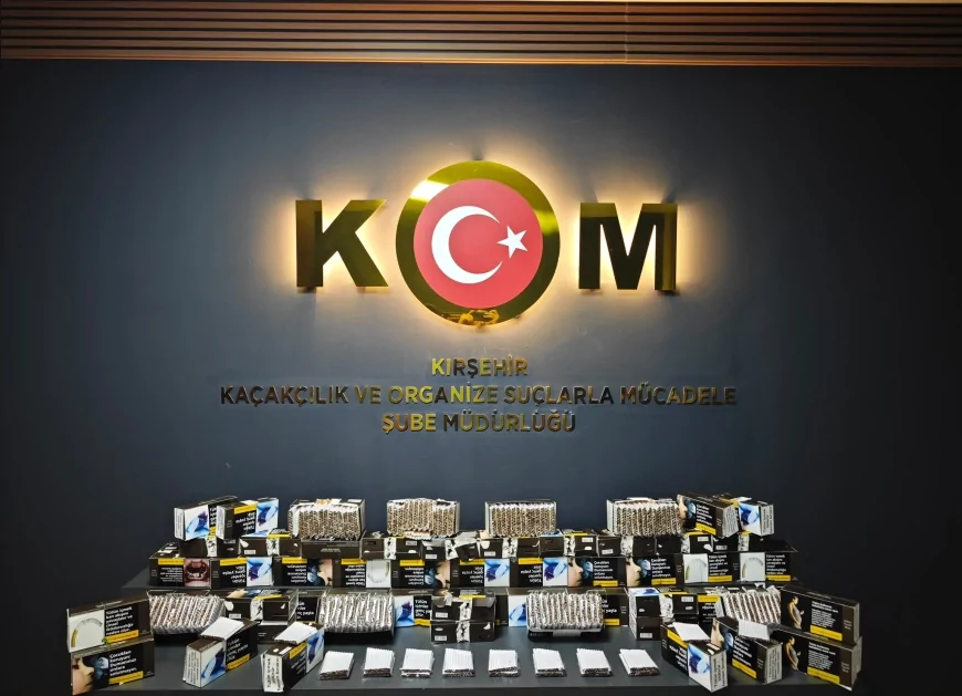 Kırşehir İl Emniyet Müdürlüğü operasyonunda 15 bin 80 doldurulmuş makaron ele geçirildi