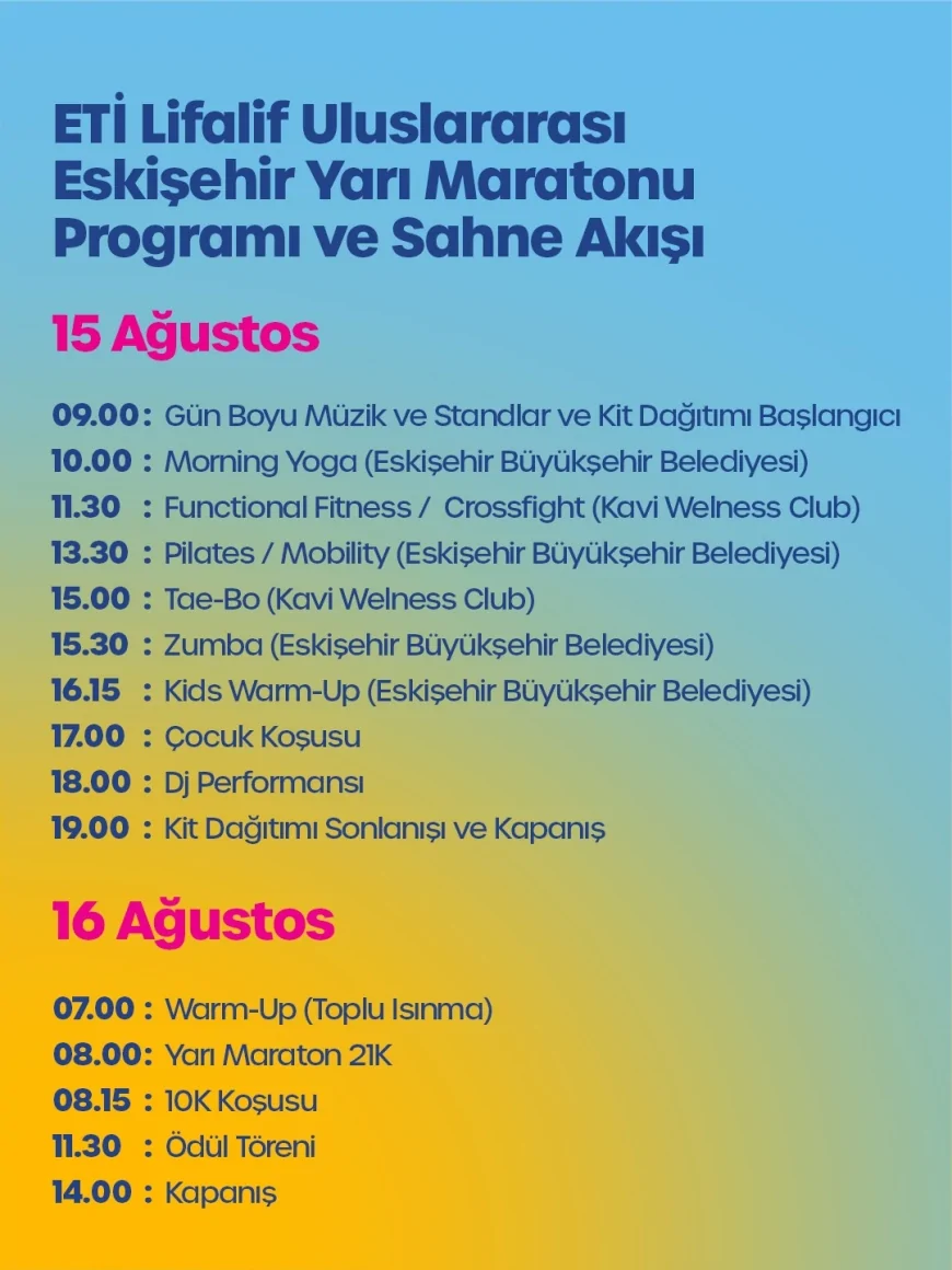 Eskişehir’de ETİ Lifalif Uluslararası Yarı Maratonu ve Spor Festivali için basın daveti