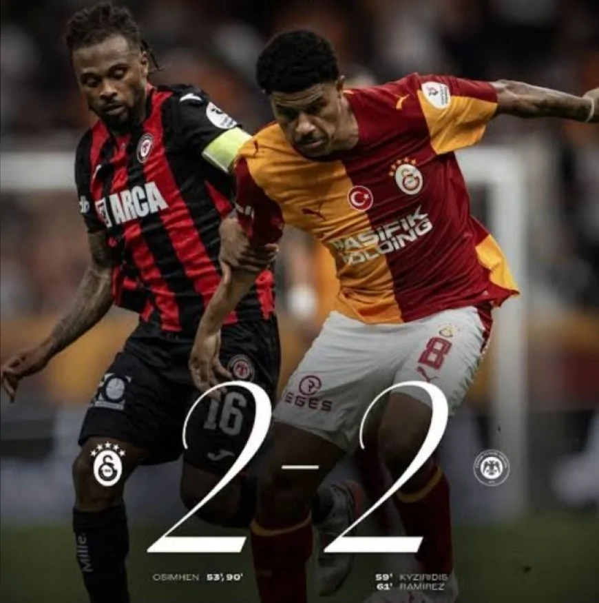 Galatasaray, 10 kişi kalan Arca Çorum FK karşısında son dakikada Osimhen ile beraberliği kurtardı