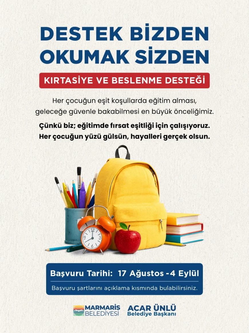 Marmaris Belediye Başkanı Acar Ünlü: “Her Çocuğun Eşit Koşullarda Eğitim Alması En Büyük Önceliğimiz”