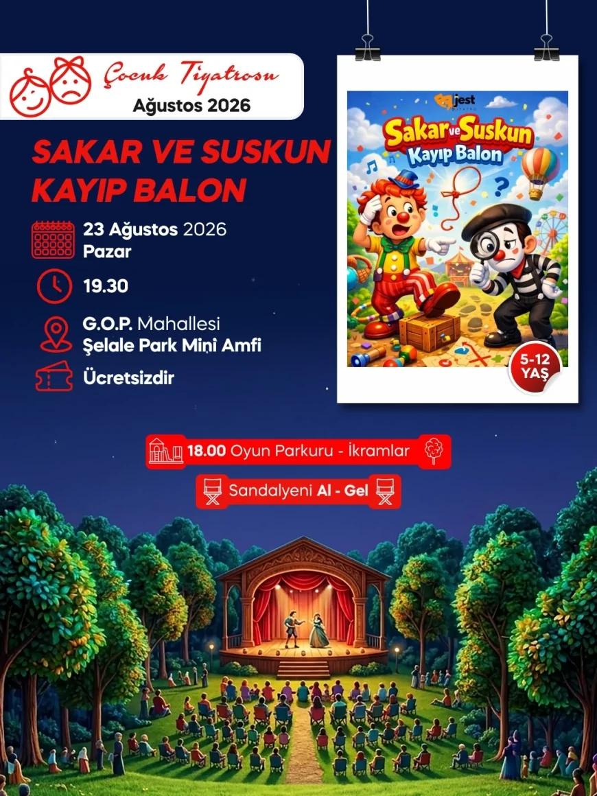Yalova Belediyesi, GOP Mahallesi’nde Çocukları “Sakar ve Suskun Kayıp Balon” Tiyatrosuyla Buluşturacak