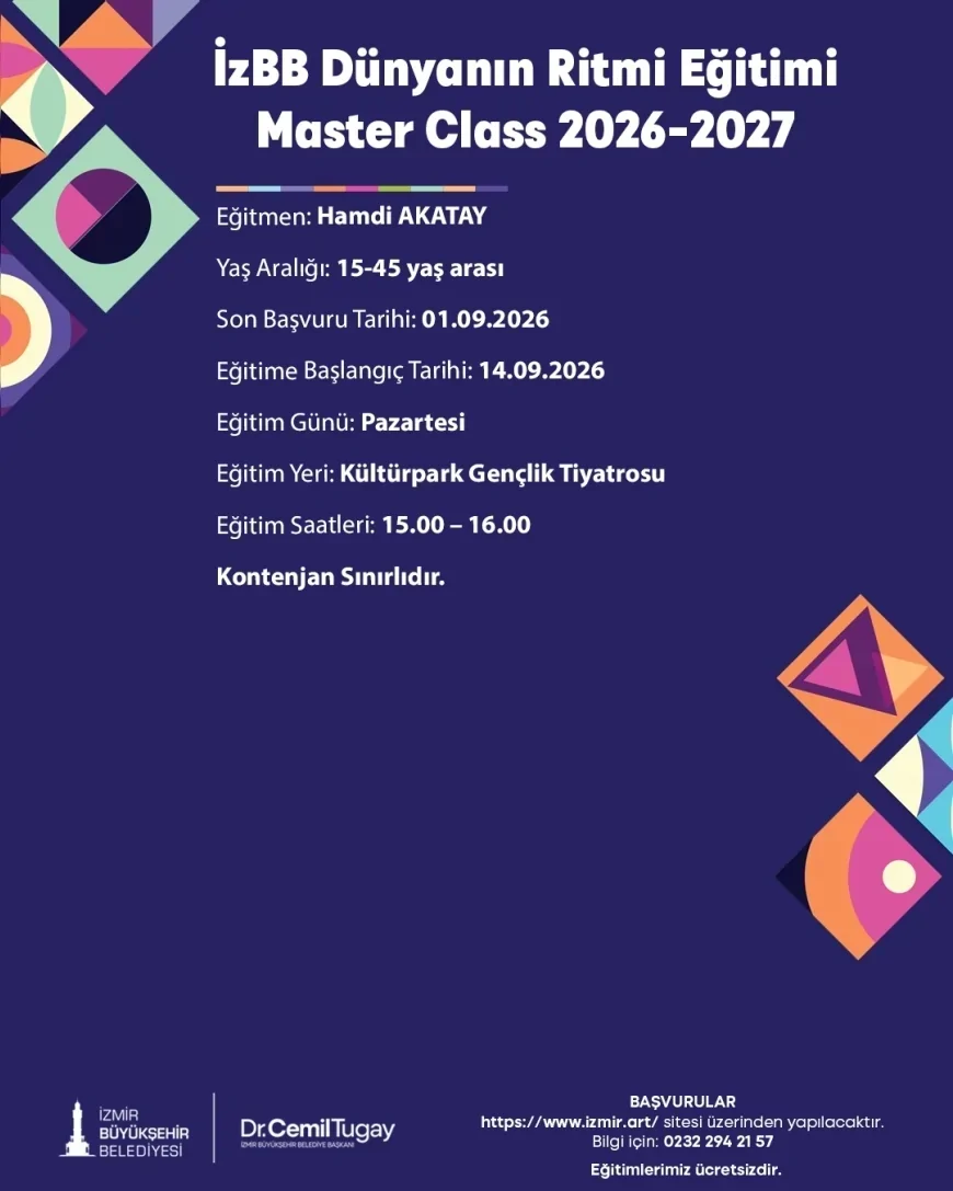 İzmir Büyükşehir Belediyesi sanat eğitimlerinde yeni dönem için başvuruları açtı