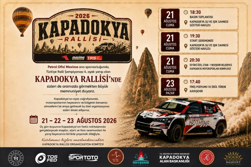 Kapadokya Rallisi 21 Ağustos’ta Nevşehir’de Toprak Zeminde Start Alacak