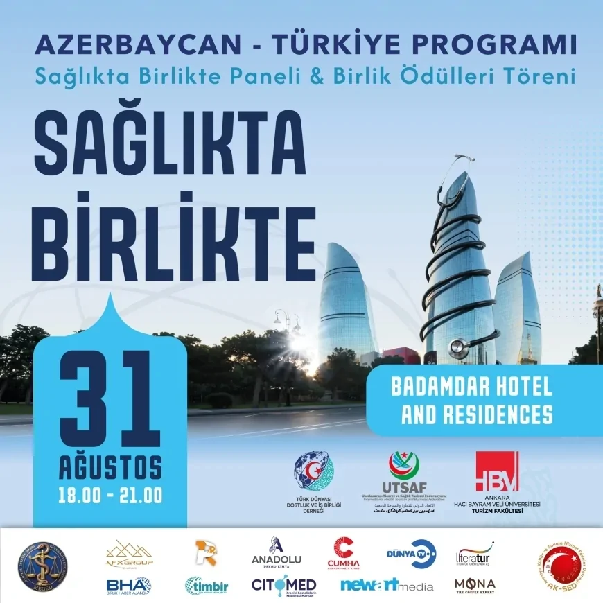 TÜDİŞ ve UTSAF, Türk Dünyası Sağlıkta Birlikte Paneli ve Birlik Ödülleri Töreni’ni Bakü’de düzenleyecek