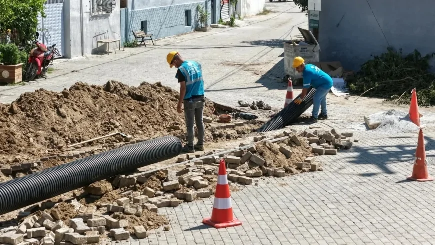 Aydın Büyükşehir Belediyesi İncirliova Osmanbükü’nde 3,9 Milyon Liralık Yağmur Suyu Hattı Yatırımını Başlattı