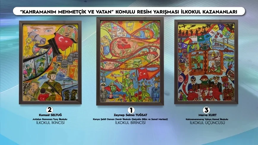 Millî Eğitim ve Millî Savunma Bakanlıklarının “Kahramanım Mehmetçik ve Vatan” yarışmasında kazananlar belli oldu