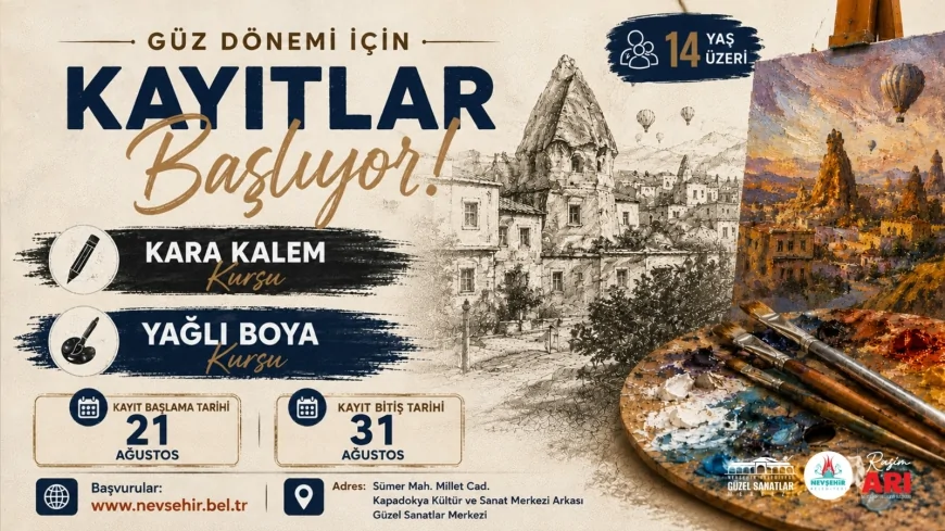 Nevşehir Belediyesi Güzel Sanatlar Merkezi’nde güz dönemi sanat kursları başlıyor