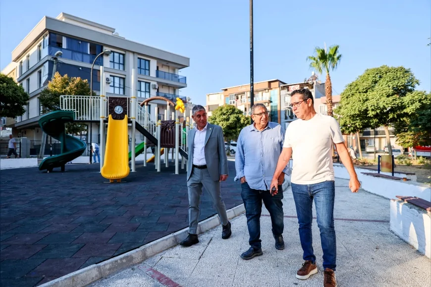 Buca’da park ve yeşil alanlarda kapsamlı bakım çalışması başlatıldı, ekipler sahada