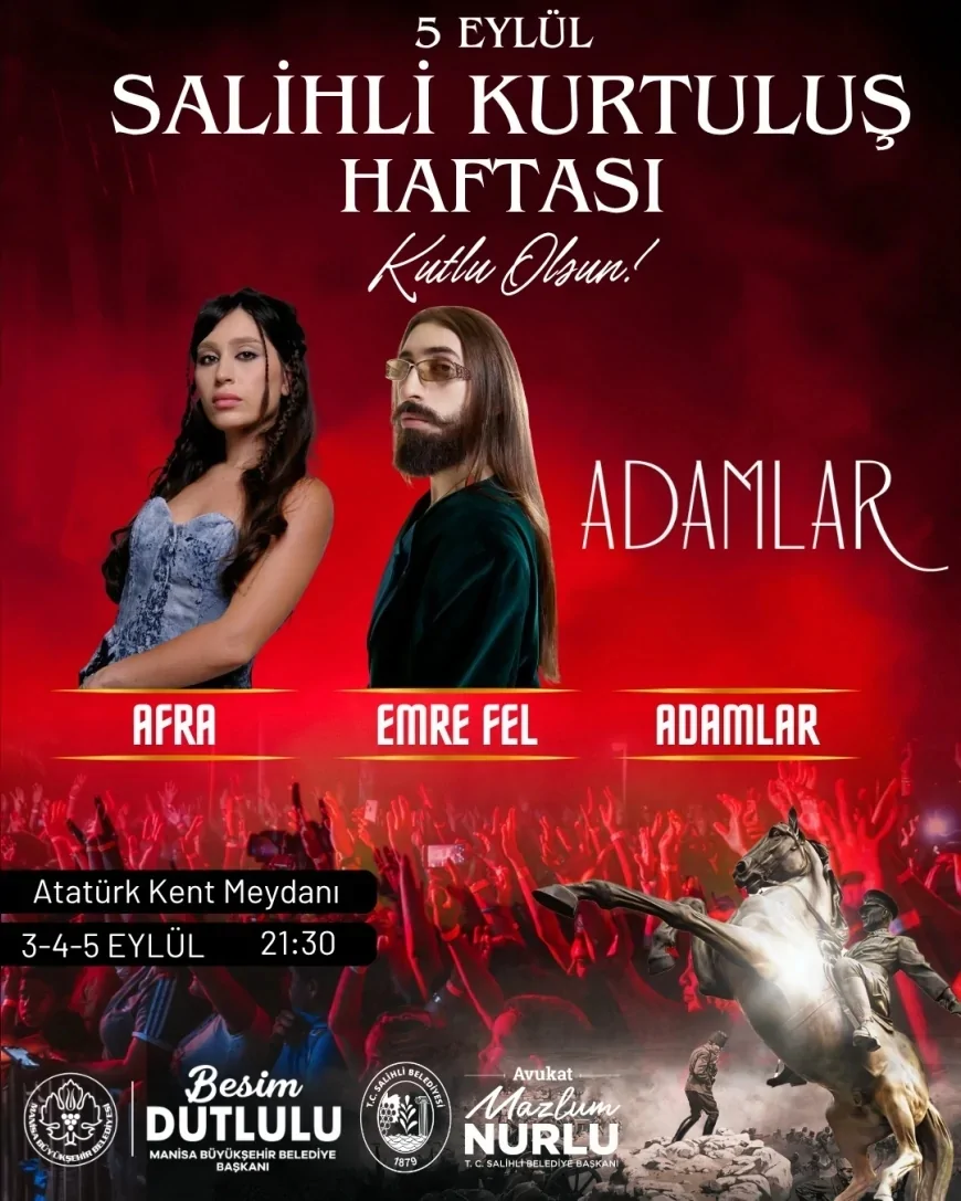 Salihli’de 5 Eylül Kurtuluş Günü etkinlikleri üç gün sürecek konserlerle kutlanacak