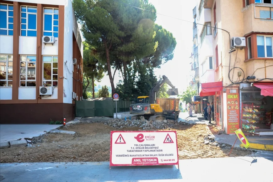 Efeler Belediyesi Aydın Adliyesi Yanındaki 1. Sokak’ta Yol Yenileme Çalışması Başlattı