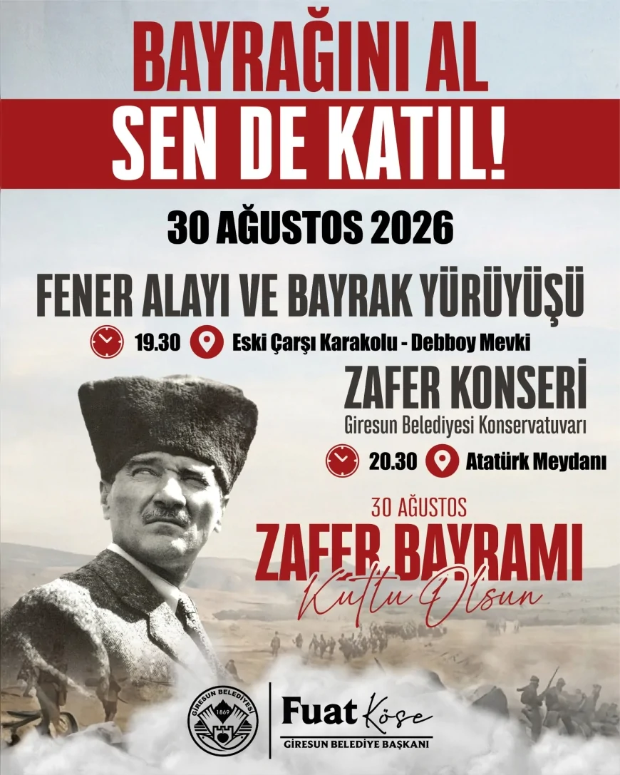 Giresun Belediye Başkanı Fuat Köse: “30 Ağustos Cumhuriyet şehri Giresun’da başka kutlanır”