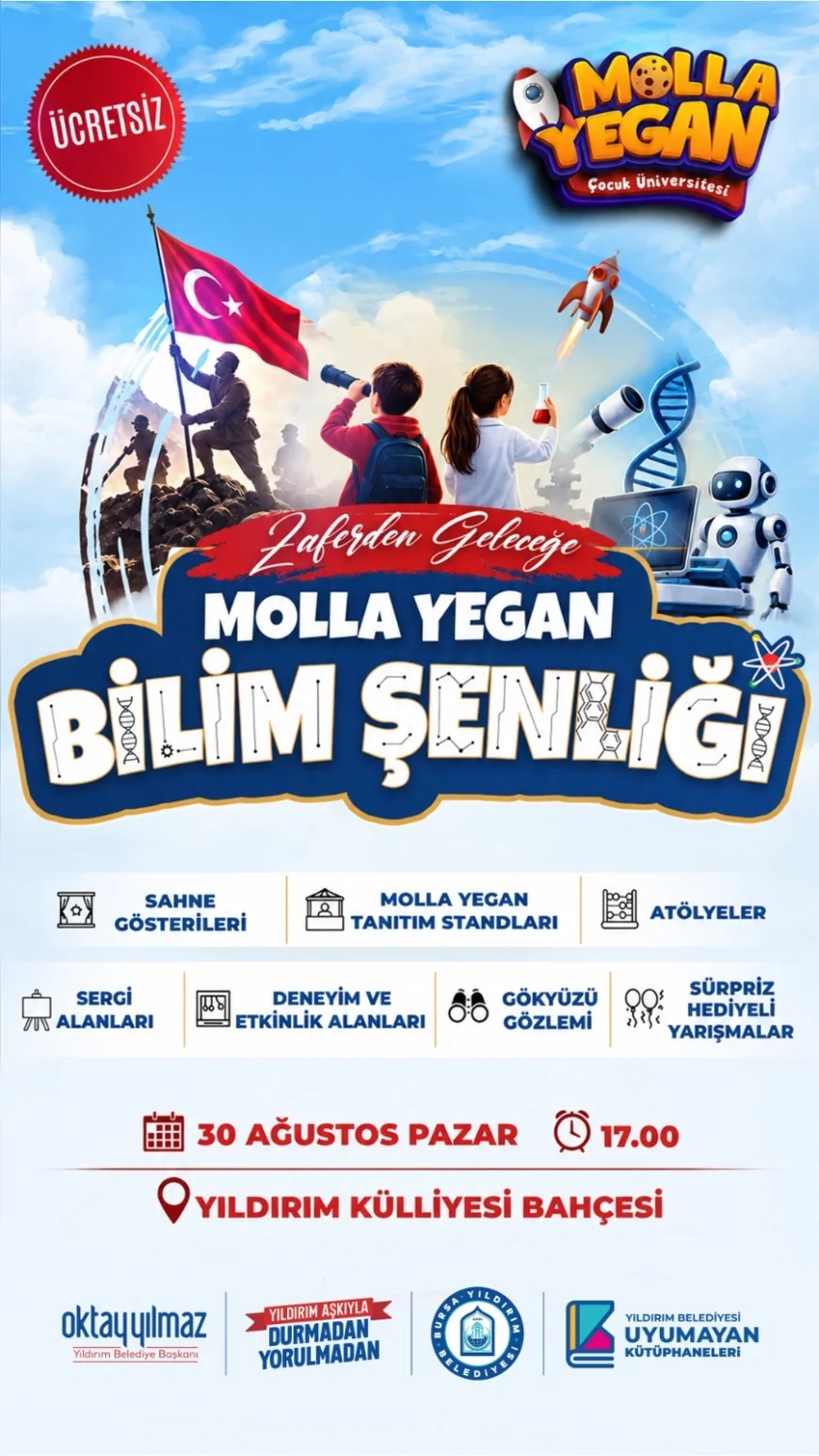 Yıldırım’da Zafer Bayramı Coşkusu Bilim ve Teknolojiyle Buluşacak