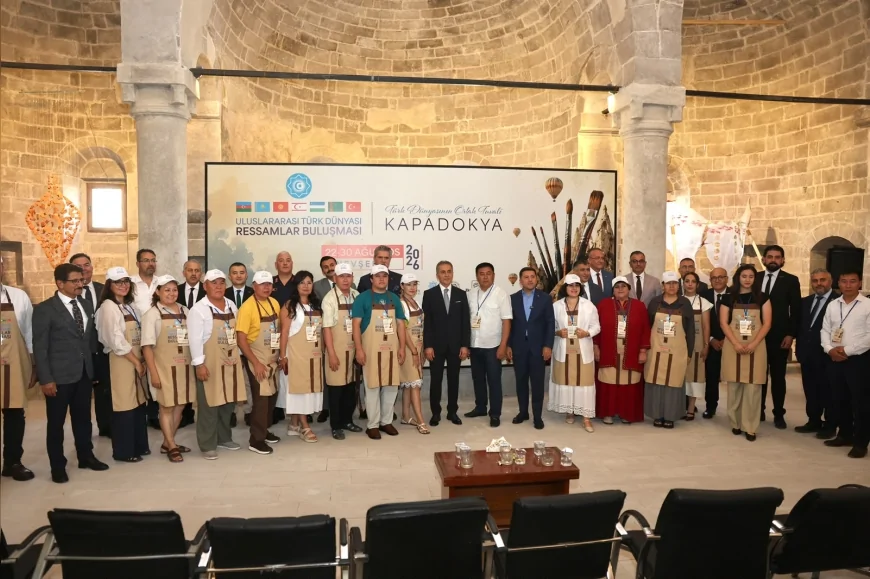 Türk dünyasının ressamları Kapadokya’da buluştu, sanatçılar bölgenin eşsiz mirasını tuvallerine taşıyacak
