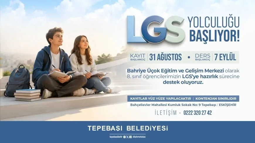 Tepebaşı Belediye Başkanı Dt. Ahmet Ataç: “LGS gibi gelecekleri açısından önemli bir sınava daha güçlü şekilde hazırlanmalarına imkan sağlıyoruz”