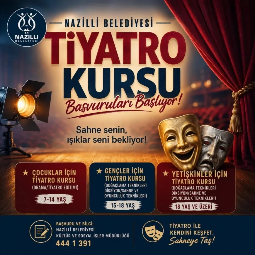 Nazilli Belediyesi’nden kişisel gelişim ve sanata yönelik iki yeni kurs için başvurular başladı